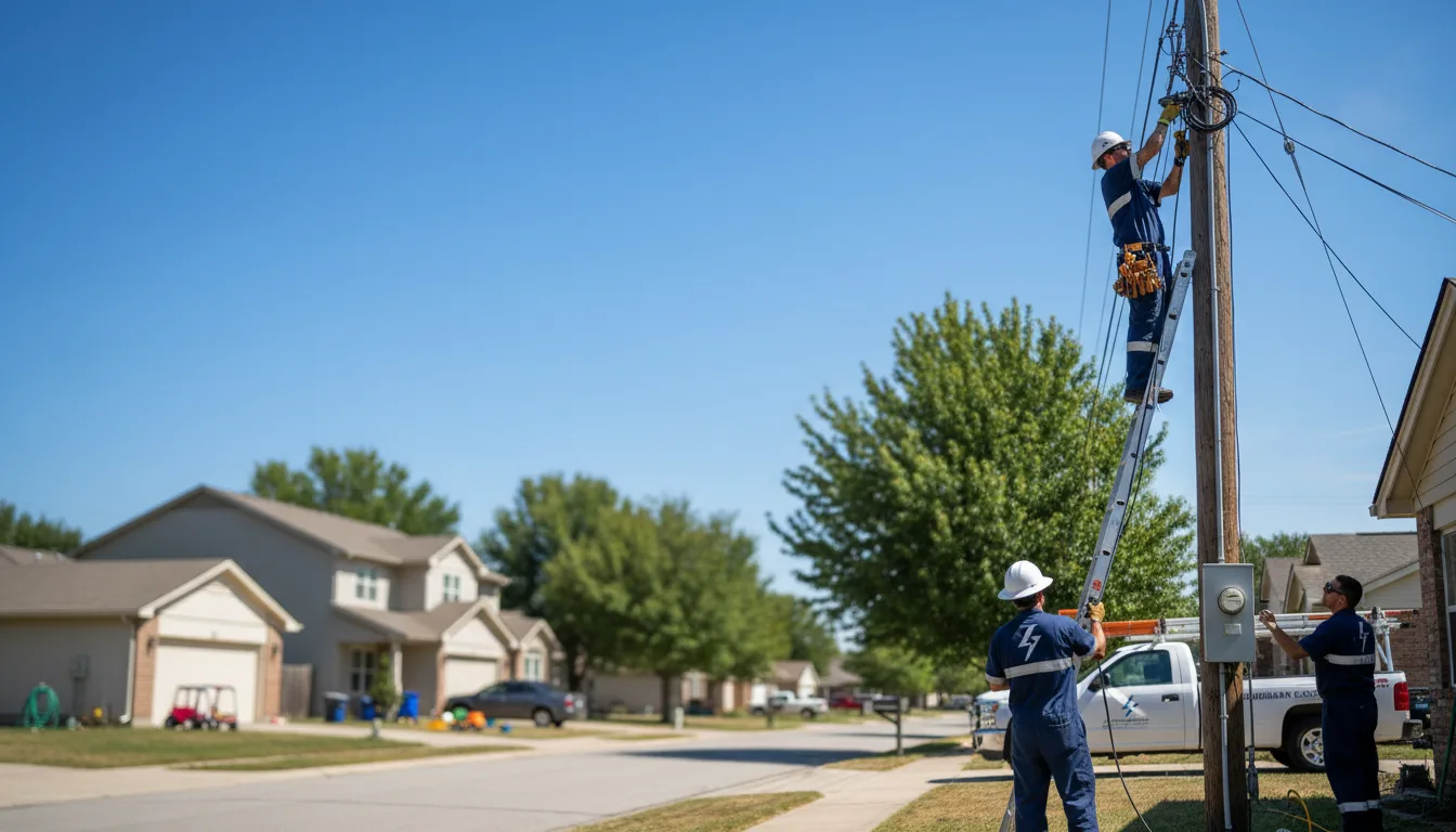 Residential electrician providing installation services in Brockwell, AR